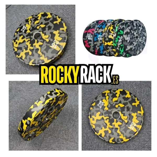 Discos Olímpicos - CAMUFLAJE MILITAR [5 a 25kg]