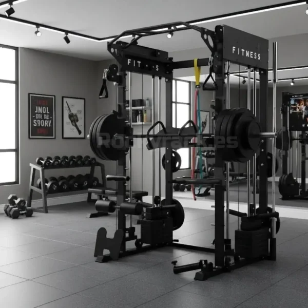 Rack RR02/4 con Poleas Regulables + Smith • Carga de Placas y Discos 126kg
