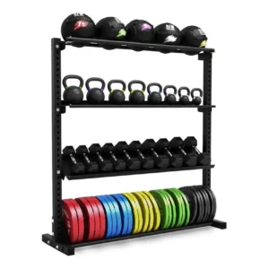 Mueble pesas gimnasio completo 4 alturas 195cm