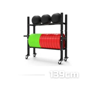 Mueble almacenaje gimnasio - 2 alturas [Ruedas]
