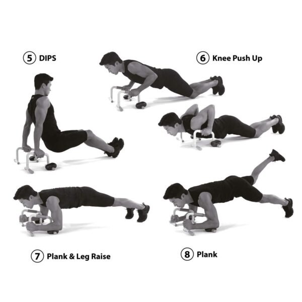 Paralelas push up con almohadilla para codos