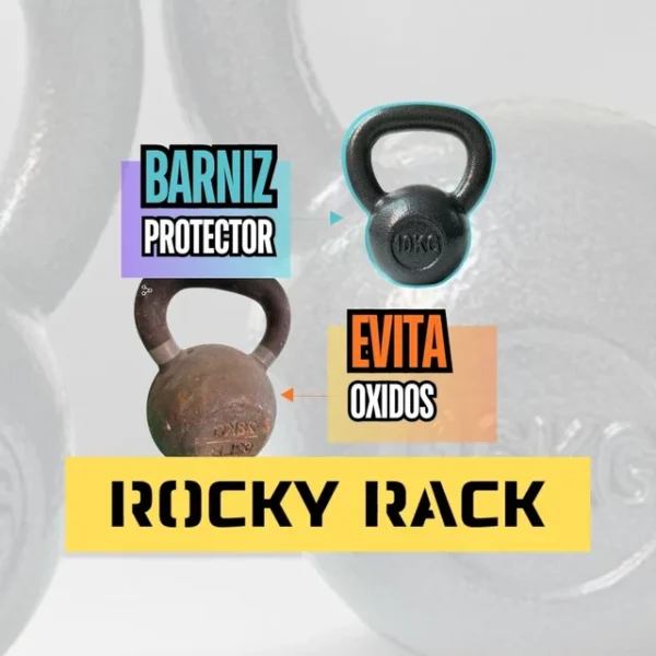 Pesas Rusas Cast Iron con BARNIZ PROTECTOR [de 2 a 24kg] - Acabado Liso y Suave